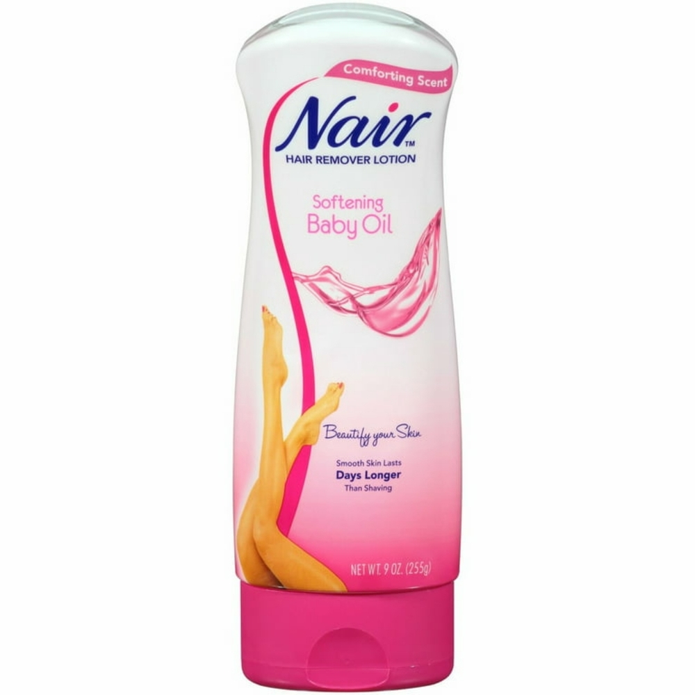 4 Bottles of Nair Hair Remover Lotion Softening Baby Oil 9oz